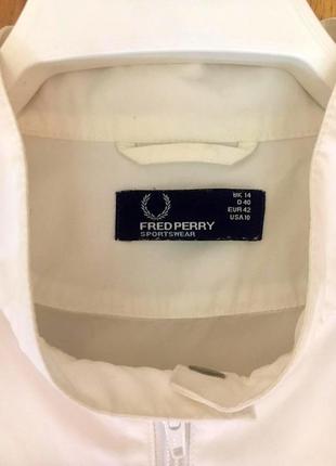 Легендарный бомбер-пилот белого цвета  "fred perry" – оригинал из британии5 фото