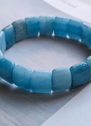 Браслет из натуральных камней аквамарин