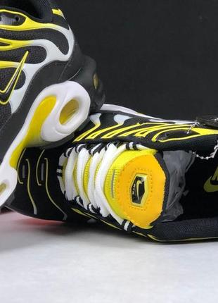 Nike air max plus tn черные с желтым мужские кроссовки найк удобные4 фото