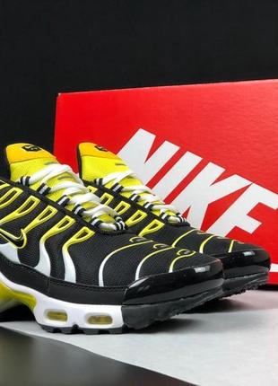 Nike air max plus tn черные с желтым мужские кроссовки найк удобные3 фото