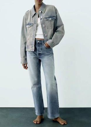 Zara джинси straight fit 34, zara жіночі джинси 382 фото