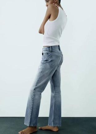 Zara джинси straight fit 34, zara жіночі джинси 386 фото