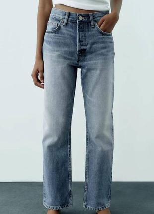 Zara джинсы straight fit 34, zara женские джинсы 385 фото