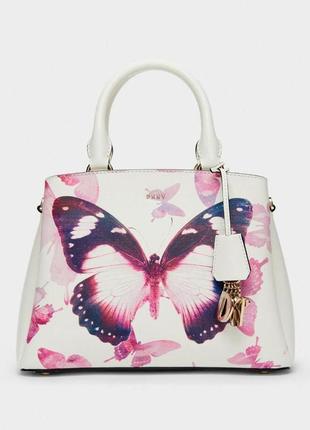 Сумка кожаная dkny paige butterfly satchel bag r91dn327 оригинал2 фото