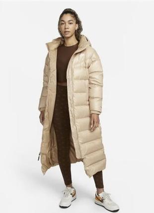 Бежева nike thermafit city nike craigslist therma-fit пуховик куртка парка8 фото