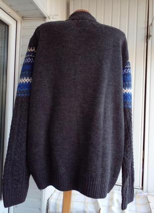 Толстый шерстяной свитер поло большого размера батал6 фото