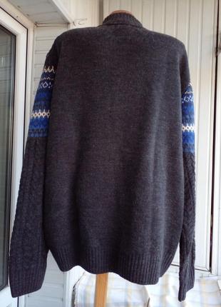 Толстый шерстяной свитер поло большого размера батал4 фото