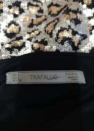 Трендовая мини юбка с пайетками, элеопардовый принт8 фото