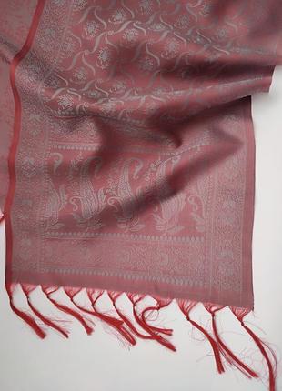 Бангалорский шелковый шарф узор пейсли, индия2 фото