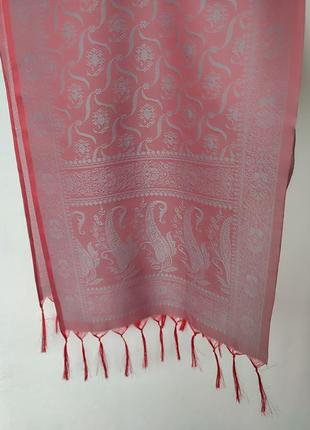 Бангалорский шелковый шарф узор пейсли, индия4 фото