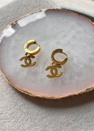 Сережки chanel/шанель