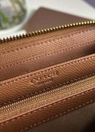 Кошелек coach round fastenner long wallet signature женский на подарок 14 лютого / 8 марта3 фото