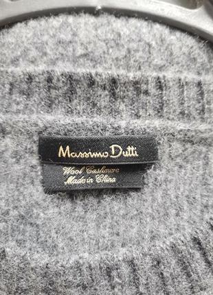 Теплесенткий вовняний базовий светр джемпер від massimo dutti8 фото