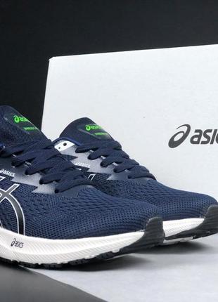 Чоловічі спортивні сині кросівки сітка  в стилі asics gel-excite 10 🆕 асикс6 фото