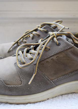 Кожаные туфли мокасины сникерсы кроссовки ecco р. 43 28 см2 фото