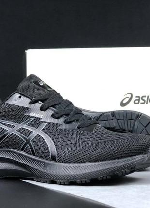 Чоловічі спортивні чорні кросівки сітка  в стилі asics gel-excite 10 🆕 асикс2 фото