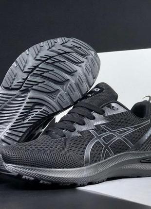 Чоловічі спортивні чорні кросівки сітка  в стилі asics gel-excite 10 🆕 асикс1 фото