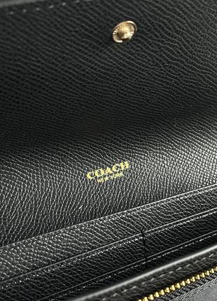 Кошелек coach signature pvc slim envelope wallet black женский на подарок 14 февраля / 8 марта3 фото