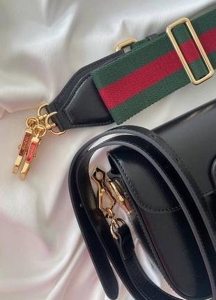 Черная сумка в стиле gucci hoursebit8 фото