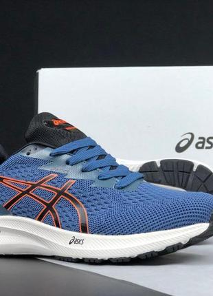 Чоловічі спортивні сині кросівки сітка  в стилі asics gel-excite 10 🆕 асикс2 фото