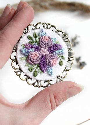 Маленькие фиолетовые серьги с лавандой летние украшения с цветами7 фото