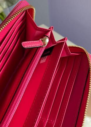 Гаманець premium coach round fastener long wallet signature brown/pink3 фото