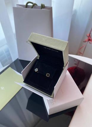 Сережки пусети ван кліф van cleef