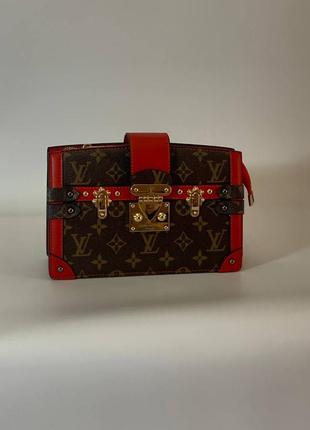 Сумочка клатч louis vuitton  дополнит твой стиль красный + коричневый луи виттон отличный подарок сумка клатч1 фото