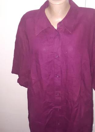 Очень большой размер блуза лен  ulla popken