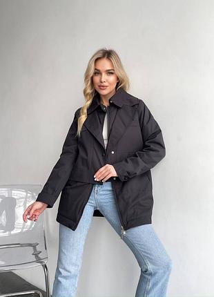 Куртка курточка плащ тренч ветровка необычная на молнии на кнопках в стиле кэжуал капучино оливка белый черный