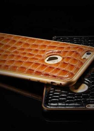 Комбінований чохол-бампер крокодиляча шкіра iphone 6/6s6 фото