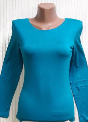 Лонгслив женский, футболка с длинным рукавом вискоза, джинс