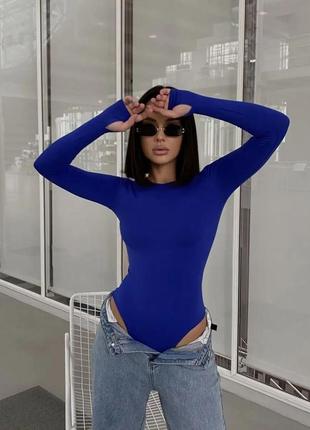 Боди женское базовое стрейчевое однотонное черное розовое малиновое синее повседневное...