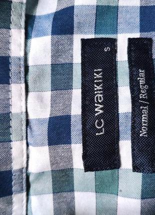 Бренд lc waikiki мужская рубашка в клетку, рубашка до короткого рукава7 фото