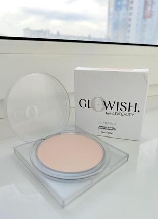 Переважена сяйна пудра huda beauty glowish luminous pressed powder 01 fair 10 г10 фото