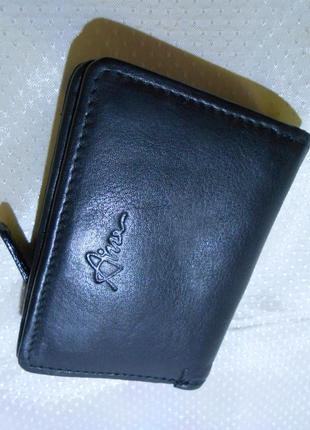 Унисекс сша! компактный кожаный кошелёк на молнии для монет карт купюр2 фото