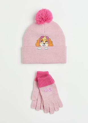 Комплект шапка і рукавички для дівчинки