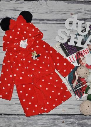 1-2/2-4 года h&amp;m новый фировый плюшевый теплый халат девочке minnie mouse минные маус3 фото