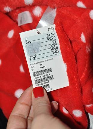 1-2/2-4 года h&amp;m новый фировый плюшевый теплый халат девочке minnie mouse минные маус10 фото