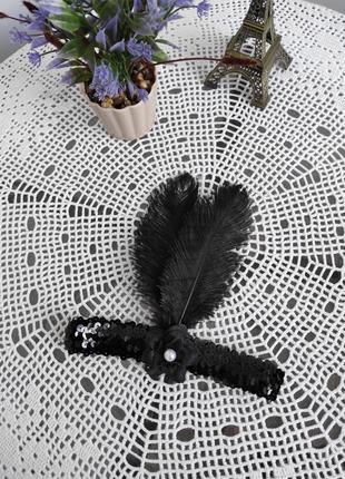 Головной убор перо в стиле 20-хх гг, чикаго, мафия, гангстеры, гетсби, мулен руж