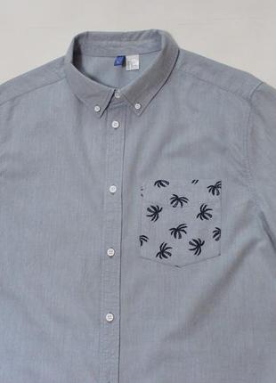 Симпатичная шведка / тенниска / рубашка на короткий рукав с принтованными вставками от h&amp;m2 фото
