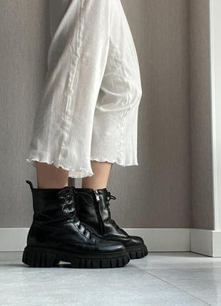 Зимние ботинки ботинки женские черные3 фото