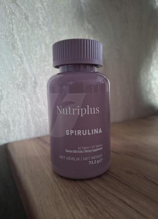 Диетическая добавка спирулина nutriplus. 60шт.2 фото