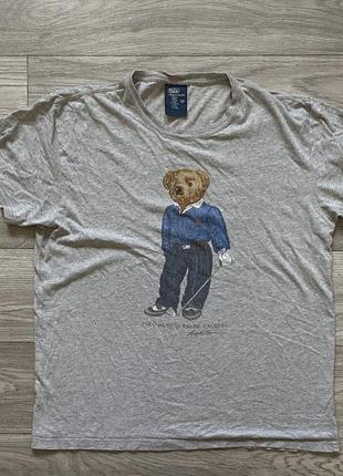 Оригінальна вінтажна чоловіча футболка polo ralph lauren bear