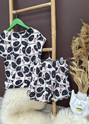 Велюрова піжама на дівчинку панда