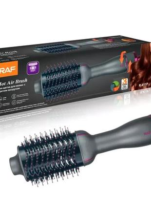 Фен расческа для волос raf r411p | щетка для сушки волос | стайлер для волос