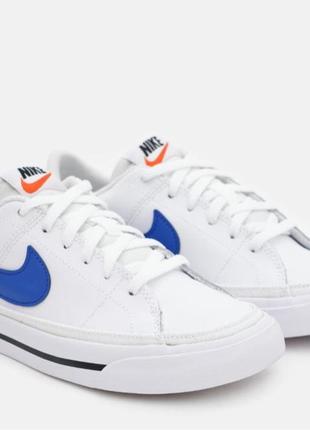 Кеди дитячі nike court legacy (gs) da5380-101 38 (5.5y) white/game royal-black (0194954531571)