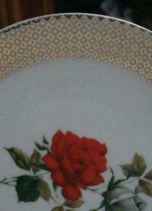 Тарелка роза фарфор бавария германия №ш386 фото