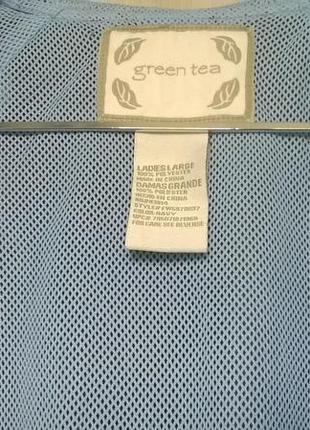 Стильна вітровка з капюшоном і кишенями / green tea5 фото