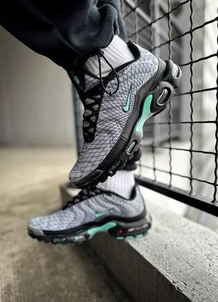 Кросівки жіночі / чоловічі чорні / білі / зелені (тіффані) nike air max plus tn "tiffany quad"